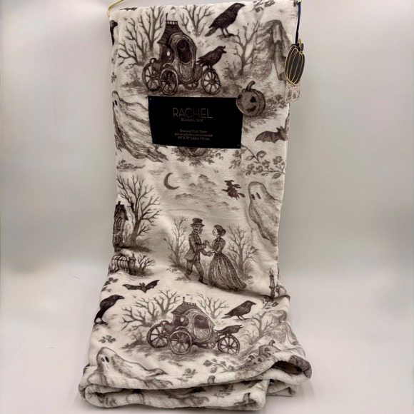 RACHEL Rachel Roy Other - Rachel Roy Halloween Toile Oversized Plush Throw Blanket 60x70 Gothic New